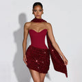 Vestido Mini Bodycon com Lantejoulas