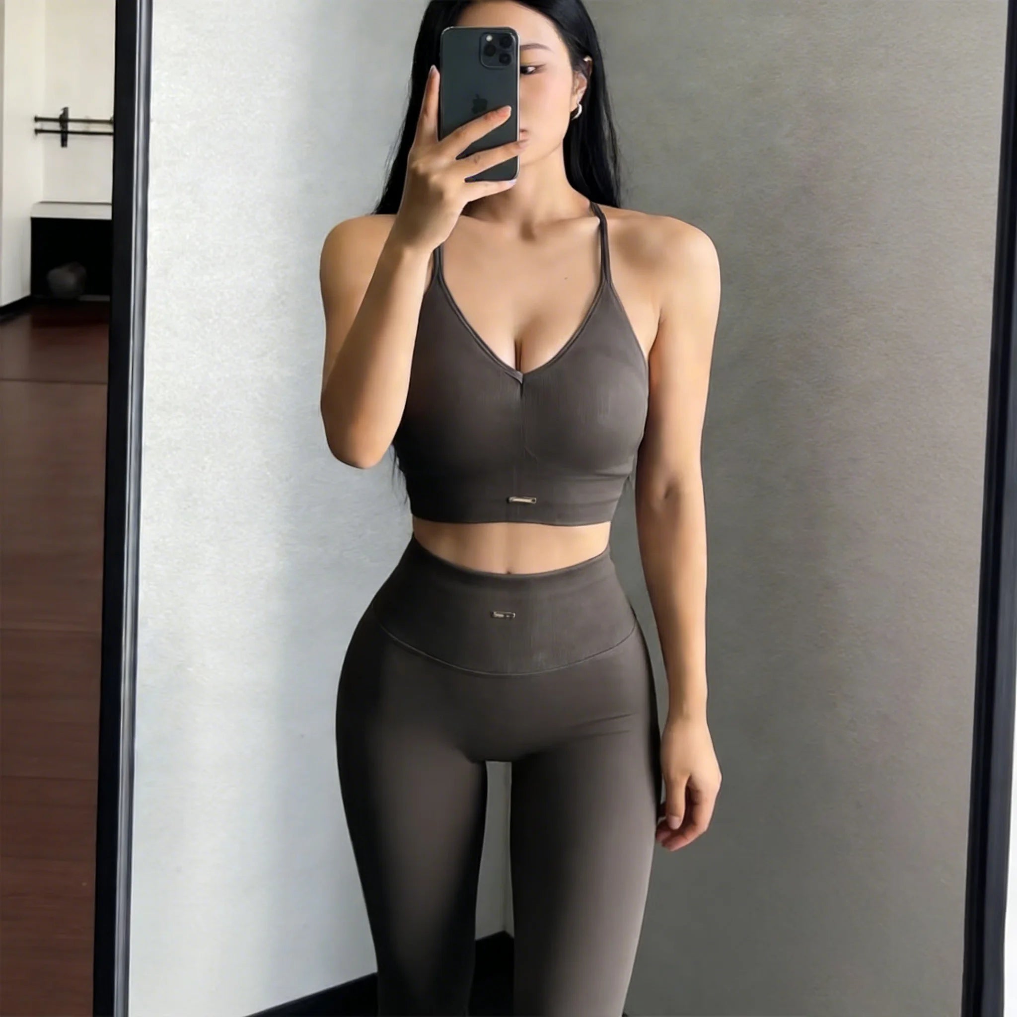 Conjunto Yoga Peach — Bra & Leggings